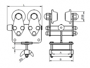 4001.10.25.1000 wozek kablowy rysunek