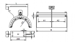 Zacisk koncowy RD50 rysunek