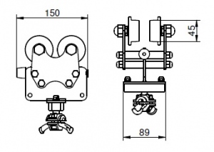 wozek CT-RD10-150-45 rysunek