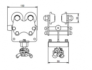 wozek CT-RD10-130-38 rysunek wozek CT-RD10-130-38 rysunek