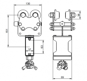 wozek CTT-RD10-130-38 rysunek wozek CTT-RD10-130-38 rysunek