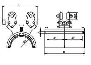 Wozek kablowy RD50 rysunek Wozek kablowy RD50 rysunek