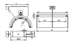 Zacisk koncowy RD50 rysunek Zacisk koncowy RD50 rysunek