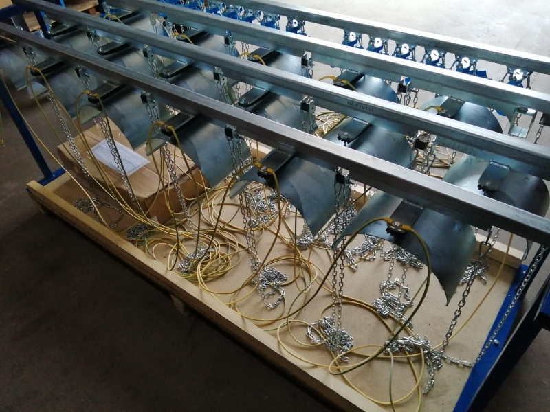 Cable festoon systems manufactured by RM International Group, Poland.