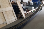 Supply of cable drag chains in full set with cables, trays, mounting system.